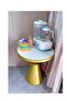 Multipurpose Luxury Design Marble Coffee Table Round Sofa Side Table - 3