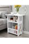 Home Living Room Coffee Tea Table Desk White 33 x 22.5 x 60 cm - 3