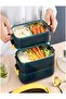 Double Layer Stainless Steel Thermal Lunch Box - 4