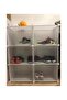 6-Pieces Household Stackable New Design Modular Shoe Storage Rack Plastic Transparent Lightweight Sh - 2