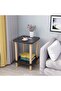 2-Tier Multifunction Modern Sofa Living Room Bedroom Bedside Table Coffee Table Side Table for Home - 2
