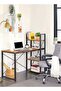Modern Home Office Desk Work Study Gaming and Writing Table with Storage Bookshelves