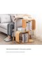 Modern S Shaped Design Bamboo Bookcase Smooth Edge Storage Rack Display Stand - 4