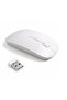 Portable 2.4GHz Slim Silent Click Wireless Optical Laser Ergonomic Mouse with USB Receiver Long Rang