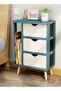 Modern Design Multipurpose 3 Drawers and 1 Shelf Storage Side Table Nightstand Bedside Table Coffee