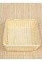 1-Piece Handmade Bamboo Rattan Rectangular Fruit Basket Food Storage Bowls Service Tray Kitchen Orga