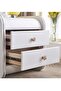 Multipurpose Use 2 Drawers Rounded Corner Nightstand Leather Wrapped Creative Bedside Table Rose Sha - 4