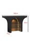 Classic Dome Shape Design Solid Wood Console Table 3 Tiers Storage Glass Shelves Entryway Table Disp - 3