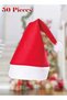 50 Pieces Santa Claus Party Decoration Hat 27 x 27 x 36CM