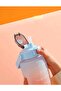 2000 ml Portable Leak Proof Cute Water Bottle with Time Marker and Carry Handle - 5
