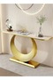 Modern Design Rustproof Rock Slab Console Table White Sintered Stone Entryway Table Display Table Ge