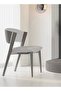 -Piece Multipurpose Use Italian Light Luxury Dining Chair Minimalist Design Curved Upholstered - 2