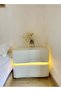 Modern High Gloss One Touch Switch Night Light LED Nightstand with 2 Storage Drawers - 2