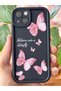 iPhone 13/14 Case Soft Textured Butterfly Pattern Soft Camera Protected Silicone Cover - 5