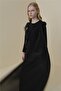 Cloak Flower Detailed Dress Black - 4