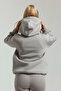 Women's Cut Pocket 3-Thread Puff Soft (Fleece Lined) Hooded Sweatshirt - Oversize Original Cut - 4