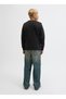 Printed Boy's Black Sweatshirt 12279606 - 4