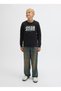 Printed Boy's Black Sweatshirt 12279606 - 2