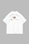 From Tokyo to Istanbul Printed Oversize Unisex White Tshirt - 2