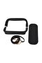 Premium Quality Faux Leather Hidden Burs Bag Set 25 cm - Black