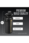 1L Black Insulated Stainless Steel Water Bottle | Double Wall Thermos with 3 Leak-Proof Lids - 4