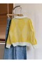 Women's Lemon Yellow Extra Soft Non-Pilling Oversize Sweater - 8