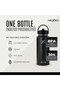 1L Black Insulated Stainless Steel Water Bottle | Double Wall Thermos with 3 Leak-Proof Lids - 3