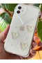 iPhone 11 Case Heart Pearl Pattern Heart Camera Design Transparent Camera Protection Silicone Cover - 7