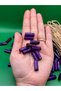 20 mm Purple Cut Tube Wooden Beads (50 Grams 120 Pieces) Hole Diameter 3 mm Macrame Design Jewelry Bracelet - 2