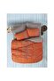 Puff Embroidered Double Duvet Cover Set Liya Brick-Beige