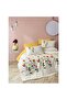 Puff Embroidered Double Duvet Cover Set Nella Mustard