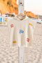 Organic 100% Cotton Muslin Children's Poncho - Traffic - 2