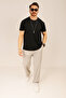 Men's Baggy Loose Cut Parachute Fabric Elastic Waist Trousers - 3