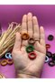 20 mm Mixed Color Wood Flat Ring Beads (50 Gram 65 Pcs) Hole Diameter 12 mm Macrame Jewelry Design - 2