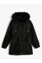 Hooded Parka with Faux Fur Detail - 7
