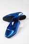 Ally Cobalt Blue Color Open Back Women's Flat Ballerina Shoes - 8