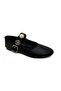 Women's Belted Ballerinas-Black