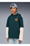 Plain Boy's Green Sweatshirt 68847375-Mid90S Layered Hoodie Fl B - 2