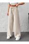 Women's Linen Blend Elastic Drawstring Wide Leg Pants with Pockets - 5