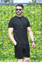 Men's Black Set of 2 Relaxed Cut 100% Cotton Breathable Lycra Fabric Summer Tracksuit Complete