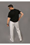 Men's Baggy Relaxed Cut Pique Fabric Elastic Waist Sweatpants - 4