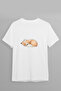 Design Sleeping Fox Front Print Oversize Cotton Crew Neck Unisex T-Shirt