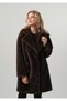 Women's faux fur coat, women's long faux fur suede lined coat