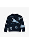 سويت شيرت للأطفال باللون الأزرق الداكن مطبوع بالكامل من Tommy Jeans