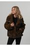 Women's Fur Coat Women's Cropped Faux Fur Suede Laminated Jacket