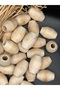 34X22 mm Raw Oval Cylinder Wood Beads (10 Pieces) Hole Diameter 10 mm Macrame Board - 3