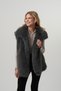 Women's fur vest women's belted fur vest - 4