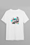 Design Vector Cats Front Print Oversize Cotton Crew Neck Unisex T-Shirt