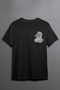 Design Lion Linear Side Print Oversize Cotton Crew Neck Unisex T-Shirt