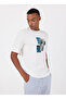 Crew Neck Printed Off-White Men's T-Shirt Xm000269 Af12112 U0009 T-Shirt - 3